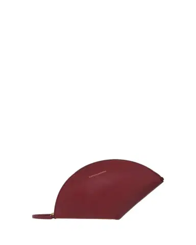Carolina Herrera Consuelo Fan-Shaped Leather Clutch Bag | Thumbnail 1 Carolina Herrera Consuelo Fan-Shaped Leather Clutch Bag | Thumbnail 1