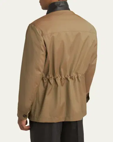 Brioni Men's Wool-Blend Sahariana Jacket | Thumbnail 3 Brioni Men's Wool-Blend Sahariana Jacket | Thumbnail 3
