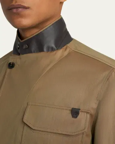 Brioni Men's Wool-Blend Sahariana Jacket | Thumbnail 5 Brioni Men's Wool-Blend Sahariana Jacket | Thumbnail 5