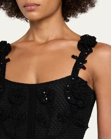 Carolina Herrera Sleeveless Floral Crochet Knit Midi Dress | Thumbnail 5 Carolina Herrera Sleeveless Floral Crochet Knit Midi Dress | Thumbnail 5