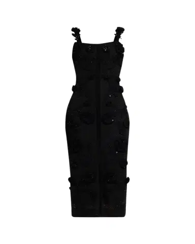 Carolina Herrera Sleeveless Floral Crochet Knit Midi Dress | Thumbnail 1 Carolina Herrera Sleeveless Floral Crochet Knit Midi Dress | Thumbnail 1