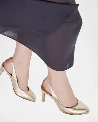 Christian Louboutin 85mm Fannylove Metallic Leather Slingback Pumps | Thumbnail 2 Christian Louboutin 85mm Fannylove Metallic Leather Slingback Pumps | Thumbnail 2