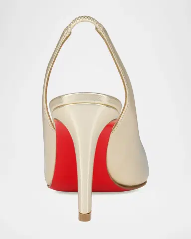Christian Louboutin 85mm Fannylove Metallic Leather Slingback Pumps | Thumbnail 3 Christian Louboutin 85mm Fannylove Metallic Leather Slingback Pumps | Thumbnail 3