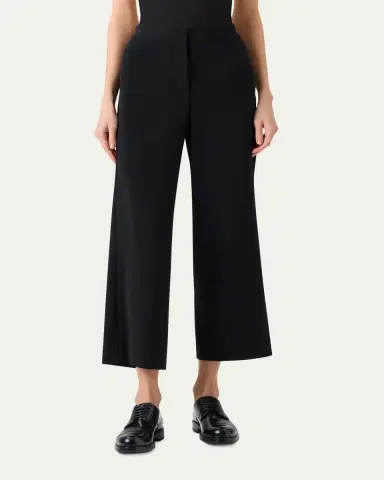 Akris punto Marlon Cropped Pants in Signature Laser-Cut Crepe | Thumbnail 3 Akris punto Marlon Cropped Pants in Signature Laser-Cut Crepe | Thumbnail 3