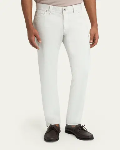 Brioni Men's Cotton Stretch 5-Pocket Pants | Thumbnail 4 Brioni Men's Cotton Stretch 5-Pocket Pants | Thumbnail 4