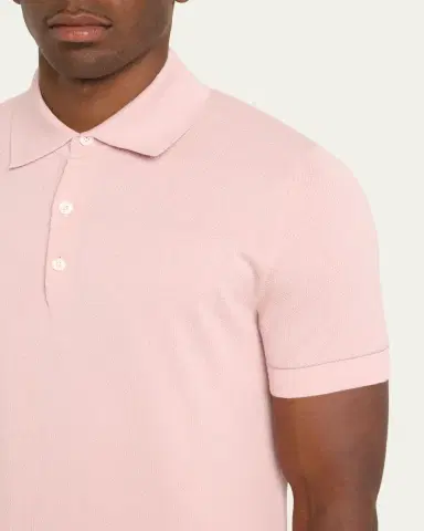 Brioni Men's Sea Island Polo Shirt | Thumbnail 5 Brioni Men's Sea Island Polo Shirt | Thumbnail 5