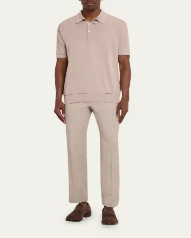 Brioni Men's Sea Island Polo Shirt | Thumbnail 6 Brioni Men's Sea Island Polo Shirt | Thumbnail 6