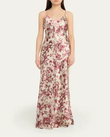 L'Agence Serita Silk Maxi Dress | Thumbnail 2 L'Agence Serita Silk Maxi Dress | Thumbnail 2