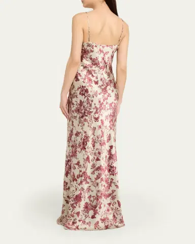 L'Agence Serita Silk Maxi Dress | Thumbnail 3 L'Agence Serita Silk Maxi Dress | Thumbnail 3