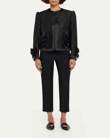 NOIR KEI NINOMIYA Satin Bow Sequined Jacket | Thumbnail 2 NOIR KEI NINOMIYA Satin Bow Sequined Jacket | Thumbnail 2