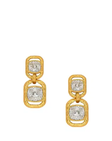 Oscar de la Renta Rectangle Crystal Double Drop Earrings | Thumbnail 1 Oscar de la Renta Rectangle Crystal Double Drop Earrings | Thumbnail 1