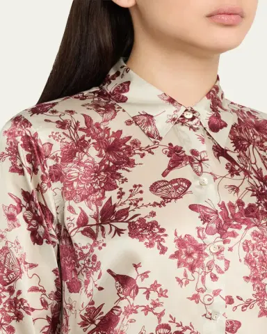 L'AGENCE Tyler Silk Button-Front Blouse | Thumbnail 5 L'AGENCE Tyler Silk Button-Front Blouse | Thumbnail 5
