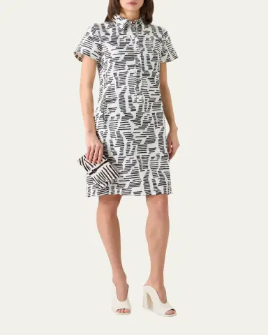 Akris Dance Movements Linen Toile Polo Dress | Thumbnail 2 Akris Dance Movements Linen Toile Polo Dress | Thumbnail 2