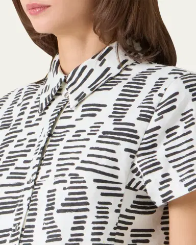 Akris Dance Movements Linen Toile Polo Dress | Thumbnail 5 Akris Dance Movements Linen Toile Polo Dress | Thumbnail 5