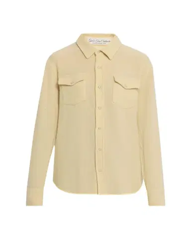 God's True Cashmere Daffodil Solid Cashmere Button-Front Shirt | Thumbnail 1 God's True Cashmere Daffodil Solid Cashmere Button-Front Shirt | Thumbnail 1