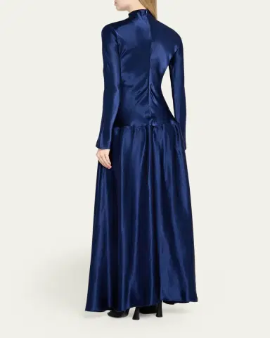 FForme Mila Satin Drop-Waist Dress | Thumbnail 3 FForme Mila Satin Drop-Waist Dress | Thumbnail 3