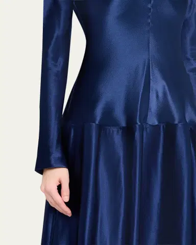FForme Mila Satin Drop-Waist Dress | Thumbnail 5 FForme Mila Satin Drop-Waist Dress | Thumbnail 5