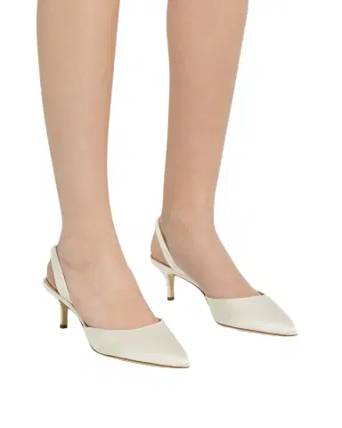 Manolo Blahnik Carolyne Kitten-Heel Halter Pumps | Thumbnail 1 Manolo Blahnik Carolyne Kitten-Heel Halter Pumps | Thumbnail 1
