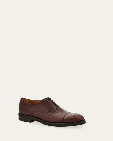 Ferragamo Men's Sebastiano Brogue Calf Leather Oxfords | Thumbnail 2 Ferragamo Men's Sebastiano Brogue Calf Leather Oxfords | Thumbnail 2