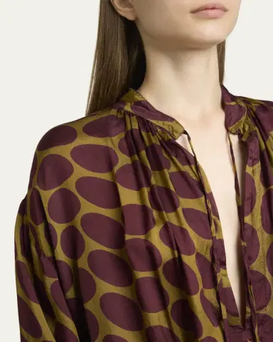 Dries Van Noten Denvo Tiered Polka-Dot Midi Dress | Thumbnail 5 Dries Van Noten Denvo Tiered Polka-Dot Midi Dress | Thumbnail 5