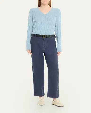 Nili Lotan Earl Cotton Straight-Leg Ankle Pants | Thumbnail 2 Nili Lotan Earl Cotton Straight-Leg Ankle Pants | Thumbnail 2