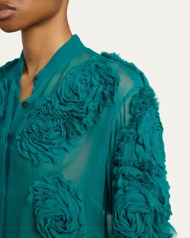 Dries Van Noten Chowsa Floral Embroidered Blouse | Thumbnail 5 Dries Van Noten Chowsa Floral Embroidered Blouse | Thumbnail 5