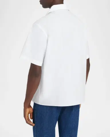 Valentino Garavani Men's Cotton Poplin Camp Shirt | Thumbnail 2 Valentino Garavani Men's Cotton Poplin Camp Shirt | Thumbnail 2