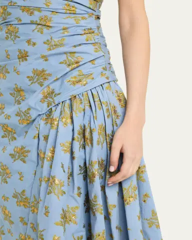 Lela Rose Floral Fil Coupe Florence Dress | Thumbnail 5 Lela Rose Floral Fil Coupe Florence Dress | Thumbnail 5