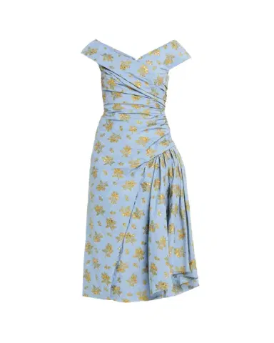 Lela Rose Floral Fil Coupe Florence Dress | Thumbnail 1 Lela Rose Floral Fil Coupe Florence Dress | Thumbnail 1