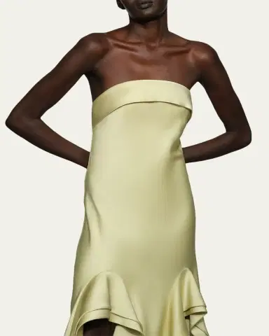 Et Ochs Vernon Strapless Draped Side-Slit Gown | Thumbnail 5 Et Ochs Vernon Strapless Draped Side-Slit Gown | Thumbnail 5
