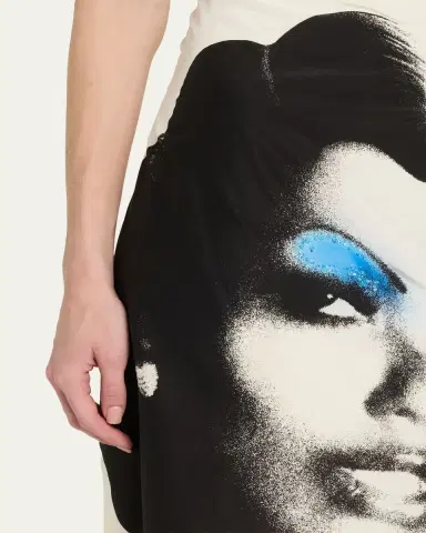 Versace Printed Silk Twill Skirt | Thumbnail 5 Versace Printed Silk Twill Skirt | Thumbnail 5