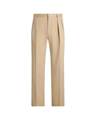 Ralph Lauren Purple Label Men's Silk Gabardine Pleated Straight-Leg Trousers | Thumbnail 1 Ralph Lauren Purple Label Men's Silk Gabardine Pleated Straight-Leg Trousers | Thumbnail 1
