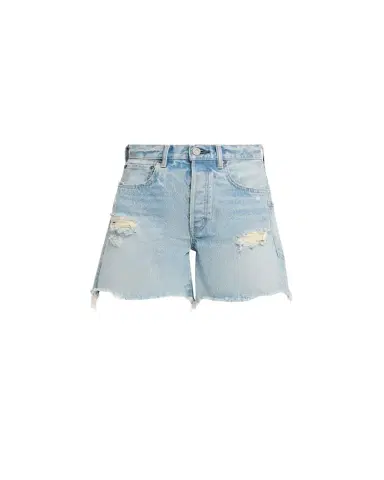 Moussy Vintage Distressed Denim Mid-Rise Shorts | Thumbnail 1 Moussy Vintage Distressed Denim Mid-Rise Shorts | Thumbnail 1