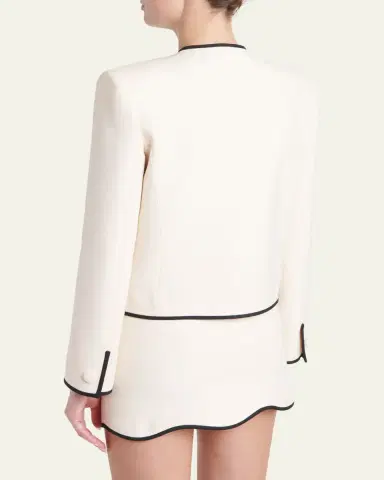 Valentino Garavani Virgin Wool Scallop Jacket | Thumbnail 3 Valentino Garavani Virgin Wool Scallop Jacket | Thumbnail 3