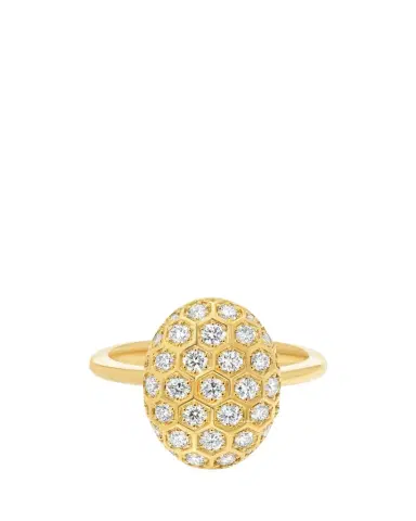 SARA WEINSTOCK Honey Comb 18K Gold & Diamond Hexagon Ring | Thumbnail 1 SARA WEINSTOCK Honey Comb 18K Gold & Diamond Hexagon Ring | Thumbnail 1