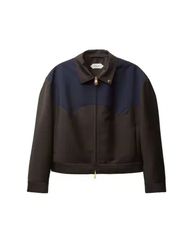 Versace Colorblocked Wool/Mohair Zip-Up Blouson Jacket | Thumbnail 1 Versace Colorblocked Wool/Mohair Zip-Up Blouson Jacket | Thumbnail 1