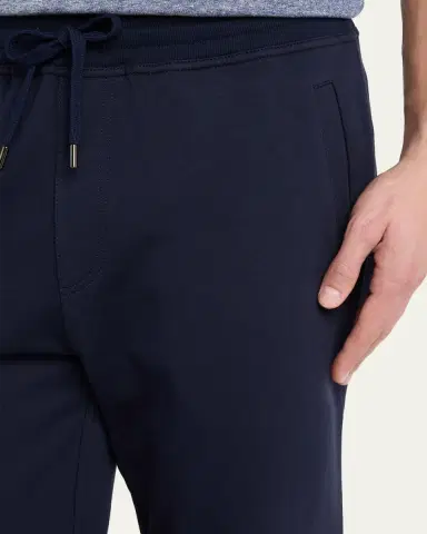 Brunello Cucinelli Men's Cotton Tapered Drawstring Trousers | Thumbnail 5 Brunello Cucinelli Men's Cotton Tapered Drawstring Trousers | Thumbnail 5