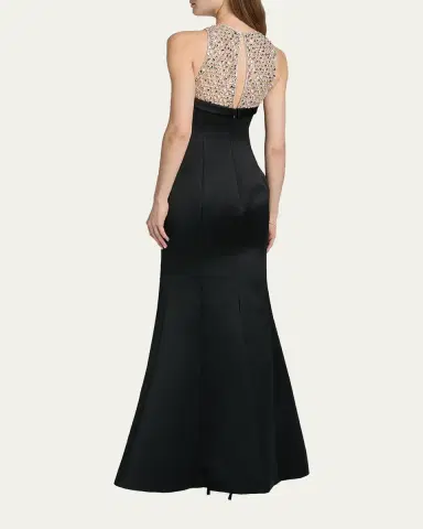 Atelier Prabal Gurung Hunter Crystal And Satin Halter Trumpet Gown | Thumbnail 3 Atelier Prabal Gurung Hunter Crystal And Satin Halter Trumpet Gown | Thumbnail 3