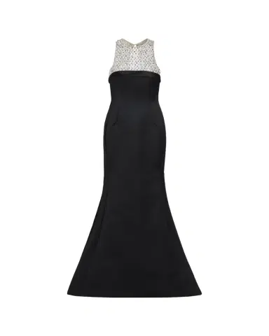 Atelier Prabal Gurung Hunter Crystal And Satin Halter Trumpet Gown | Thumbnail 1 Atelier Prabal Gurung Hunter Crystal And Satin Halter Trumpet Gown | Thumbnail 1