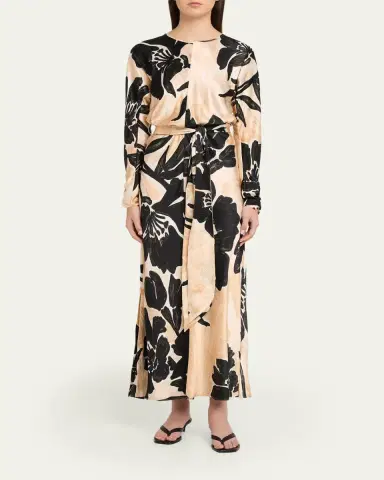 Cara Cara Montgomery Silk Midi Dress | Thumbnail 2 Cara Cara Montgomery Silk Midi Dress | Thumbnail 2