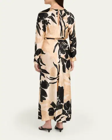 Cara Cara Montgomery Silk Midi Dress | Thumbnail 3 Cara Cara Montgomery Silk Midi Dress | Thumbnail 3