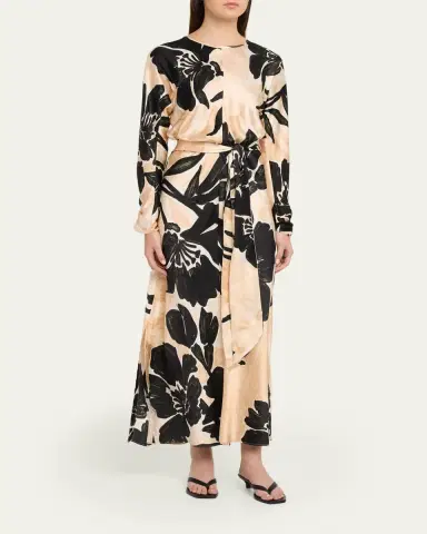 Cara Cara Montgomery Silk Midi Dress | Thumbnail 4 Cara Cara Montgomery Silk Midi Dress | Thumbnail 4