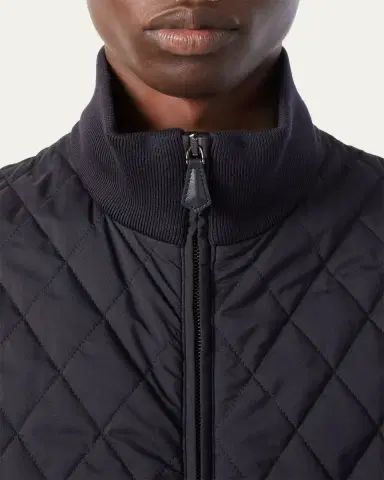 Loro Piana Men's Nylon Quilted Full-Zip Vest | Thumbnail 5 Loro Piana Men's Nylon Quilted Full-Zip Vest | Thumbnail 5