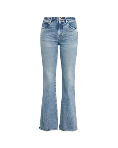 Moussy Vintage Washed Denim Mid-Rise Flared Jeans | Thumbnail 1 Moussy Vintage Washed Denim Mid-Rise Flared Jeans | Thumbnail 1