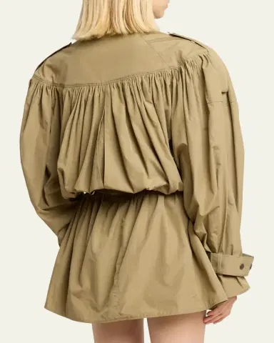 Chloé Gathered Ruffle Short Trench Coat | Thumbnail 3 Chloé Gathered Ruffle Short Trench Coat | Thumbnail 3