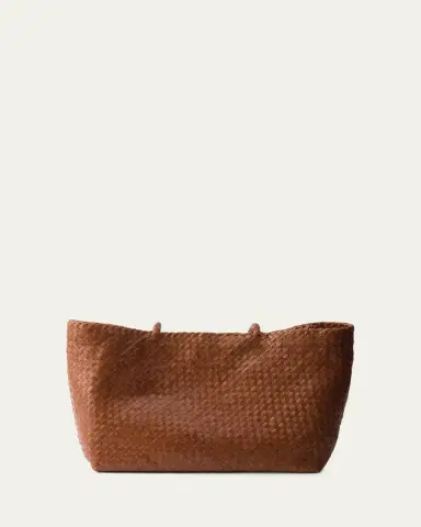 Prada Madras Woven Leather Tote Bag | Thumbnail 3 Prada Madras Woven Leather Tote Bag | Thumbnail 3