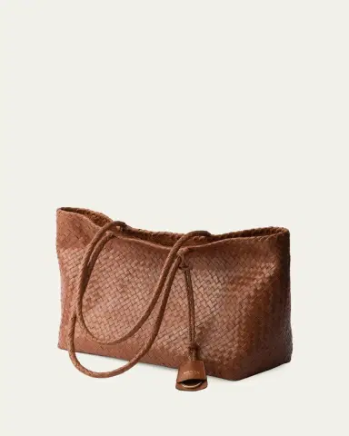 Prada Madras Woven Leather Tote Bag | Thumbnail 4 Prada Madras Woven Leather Tote Bag | Thumbnail 4