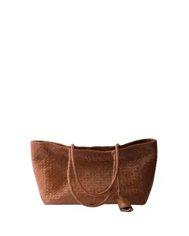 Prada Madras Woven Leather Tote Bag | Thumbnail 1 Prada Madras Woven Leather Tote Bag | Thumbnail 1
