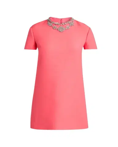 Valentino Garavani Crystal Embroidered Wool-Silk Mini Dress | Thumbnail 1 Valentino Garavani Crystal Embroidered Wool-Silk Mini Dress | Thumbnail 1
