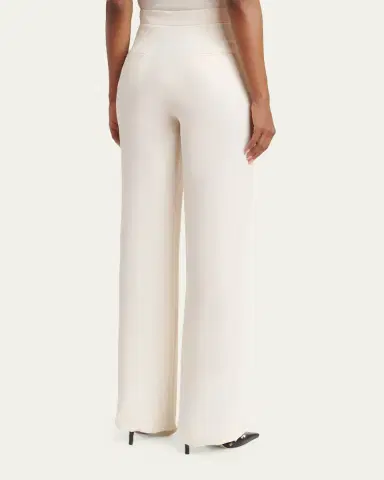 Valentino Garavani Silk Straight Trousers | Thumbnail 3 Valentino Garavani Silk Straight Trousers | Thumbnail 3